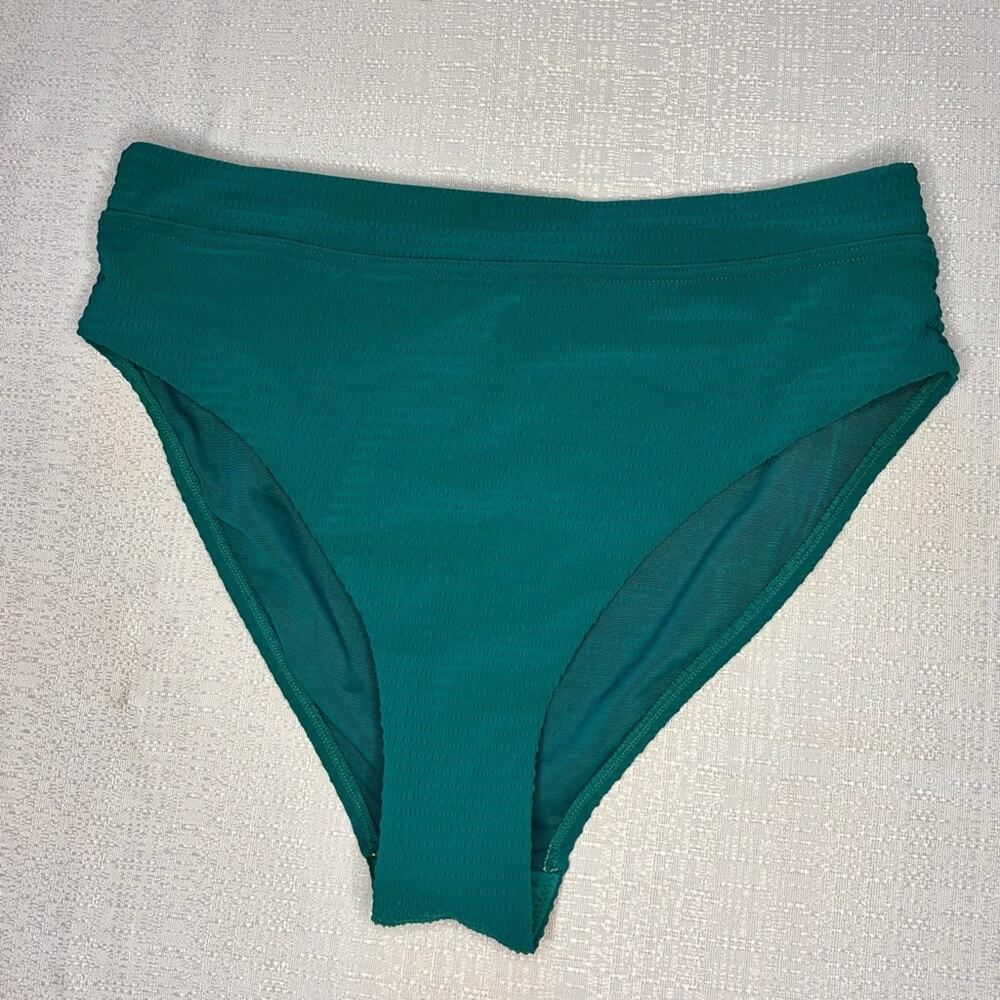 Emerald Green High-Waisted Bikini Bottom